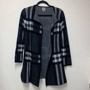 Anne Klein Sweater Size Small Black and Gray knit